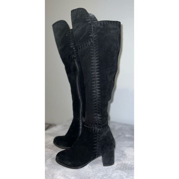 Black Over-the-Knee Women's Boots - Picture 10 of 11